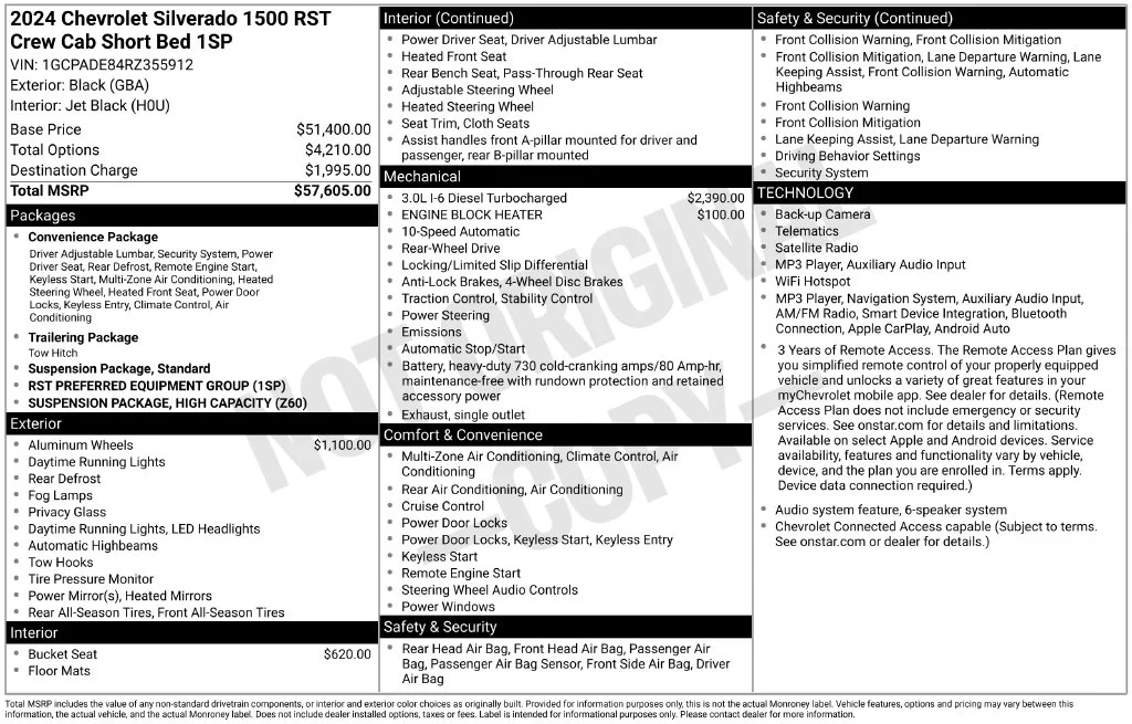 Used 2024 Black Chevrolet RST image 4