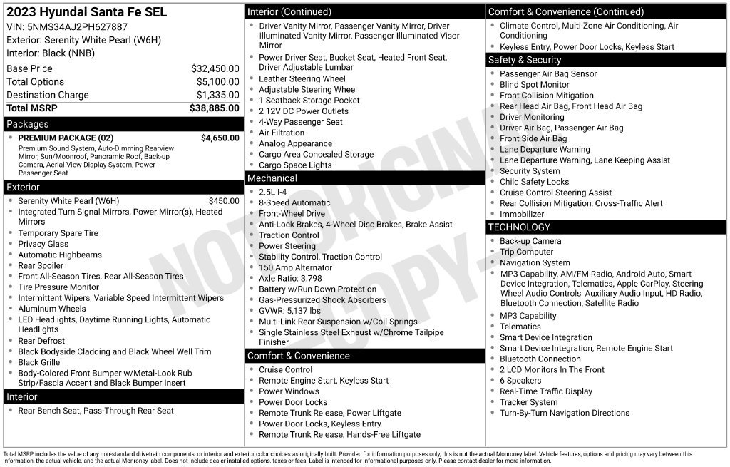 Certified Used 2023 White Hyundai SEL image 3