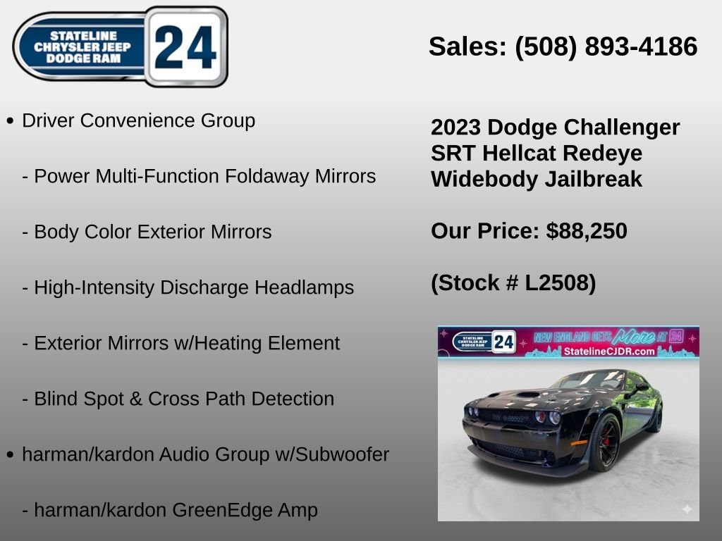 Used 2023 Black Dodge SRT Hellcat Redeye Widebody Jailbreak image 5
