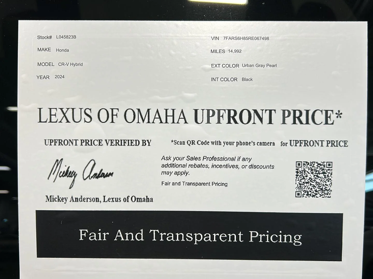 Used 2024 Urban Gray Pearl Honda Sport-L image 17