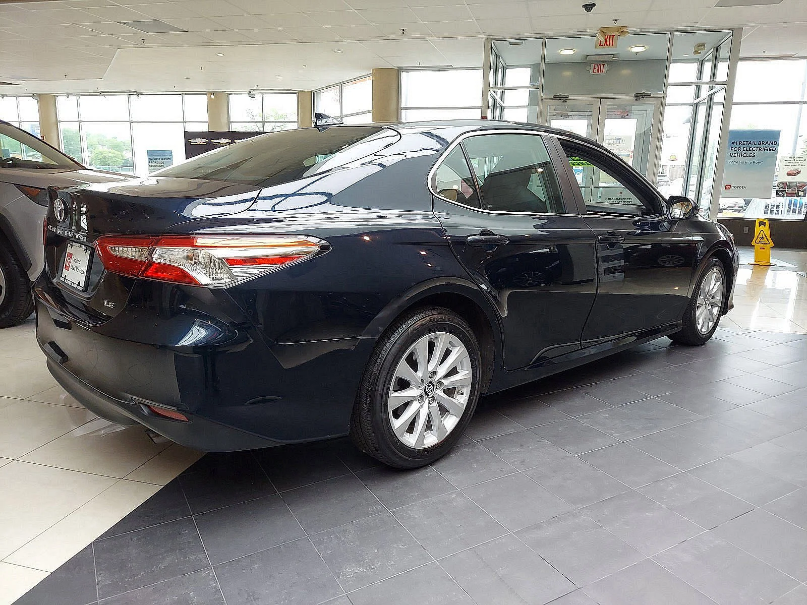 Used 2019 Blue Streak Metallic Toyota LE image 6