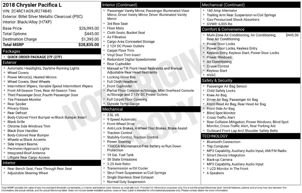 Used 2018 Silver Chrysler L image 36
