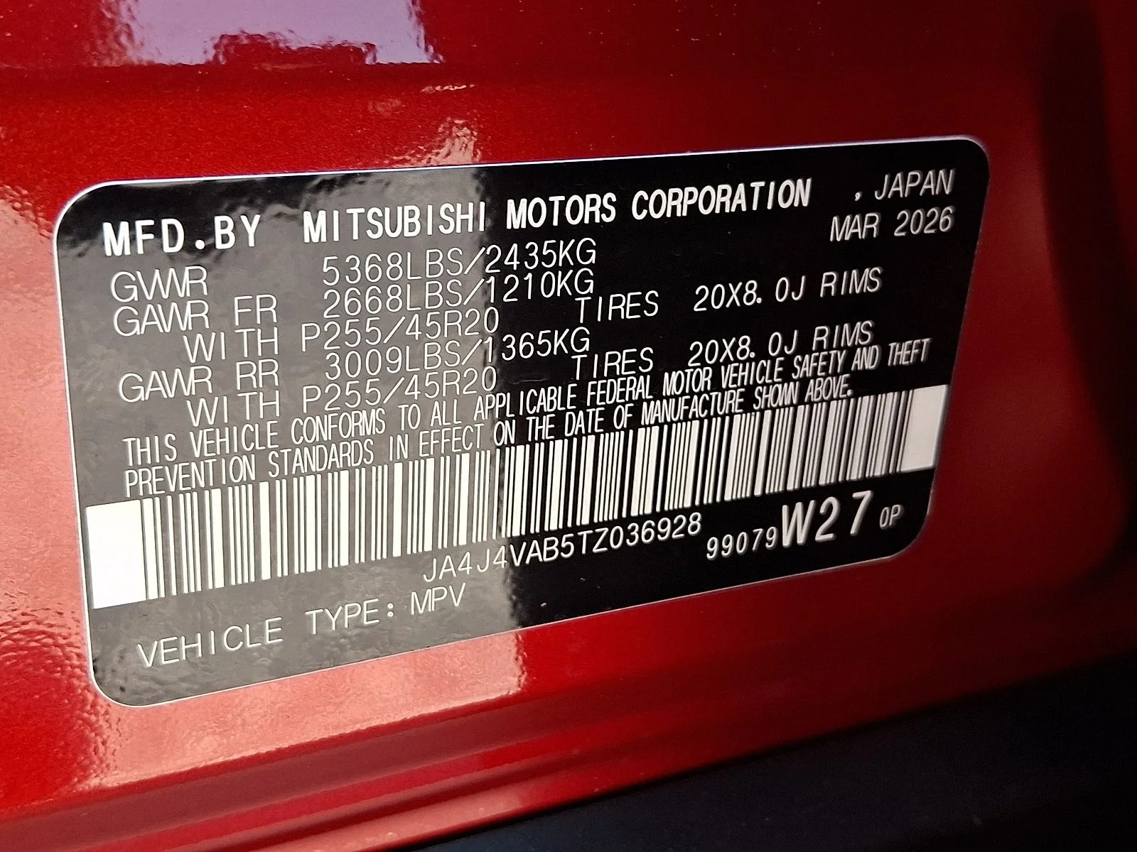 New 2026 Red Mitsubishi LE image 20