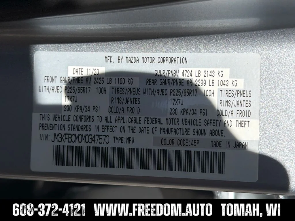 Used 2021 Sonic Silver Metallic Mazda Touring image 29