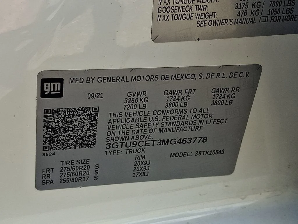 Used 2021 SUMMIT WHITE GMC Elevation image 61