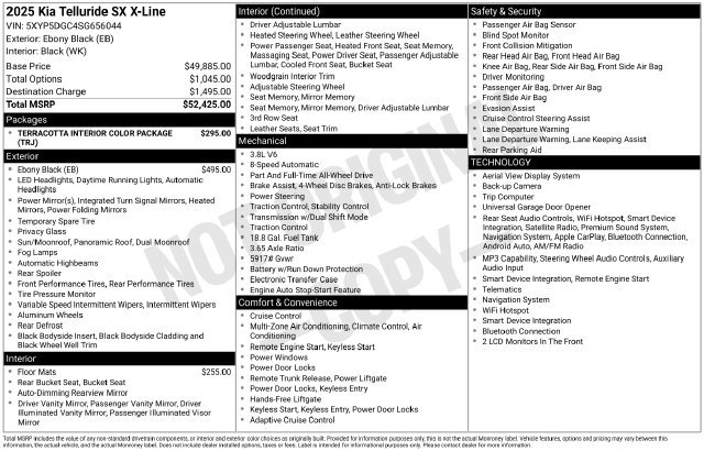 Used 2025 Black Kia SX X-Line image 4