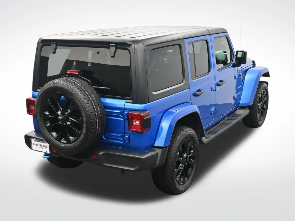 Used 2022 Blue Jeep Unlimited Sahara 4xe image 24