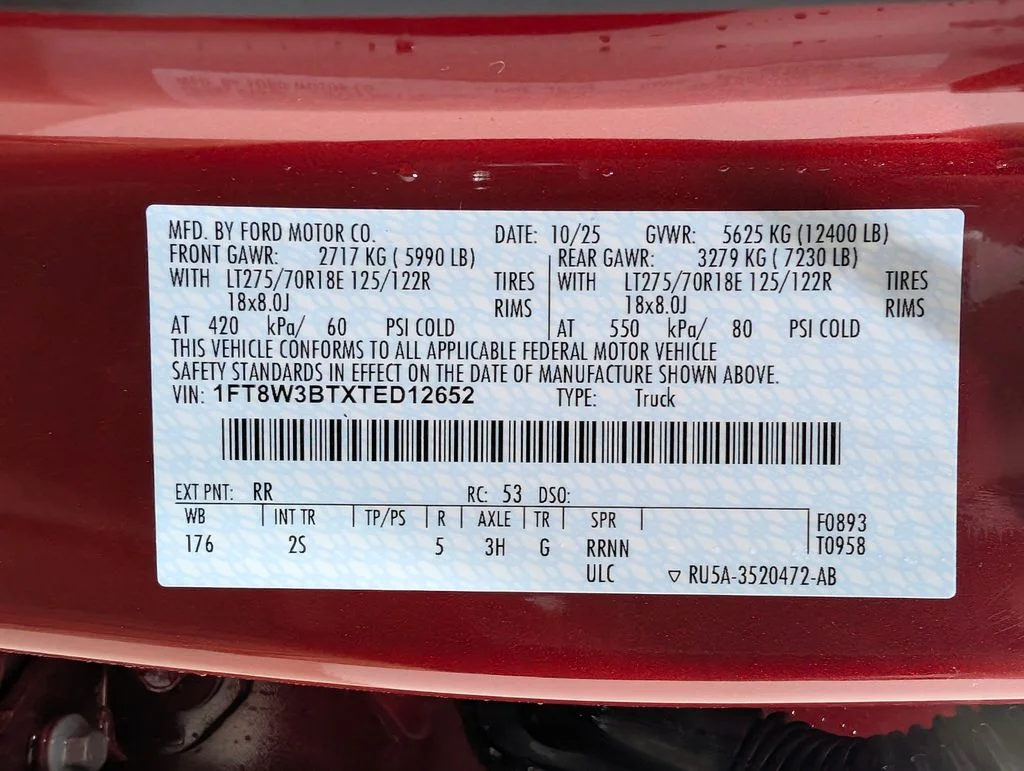 New 2026 Ruby Red Metallic Tinted Clearcoat Ford F-350® XLT image 9