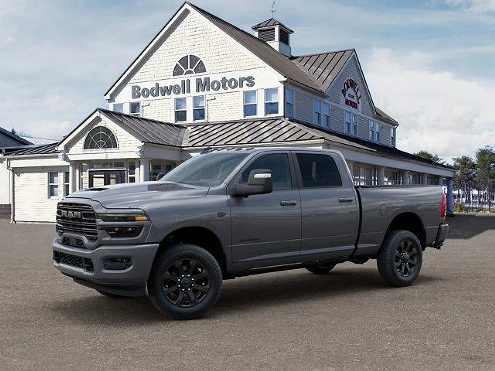 New 2027 Ceramic Gray Clear-Coat Exterior Paint RAM Laramie 4x4 Crew Cab 6