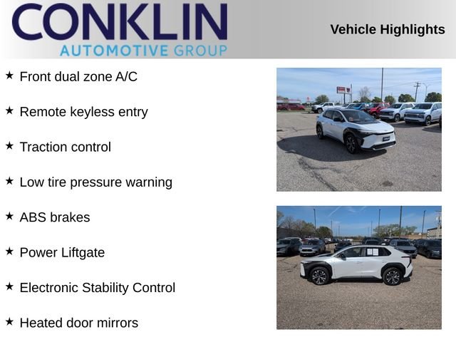 Used 2024 Toyota bZ4X XLE with VIN JTMAAAAA9RA033973 for sale in Salina, KS