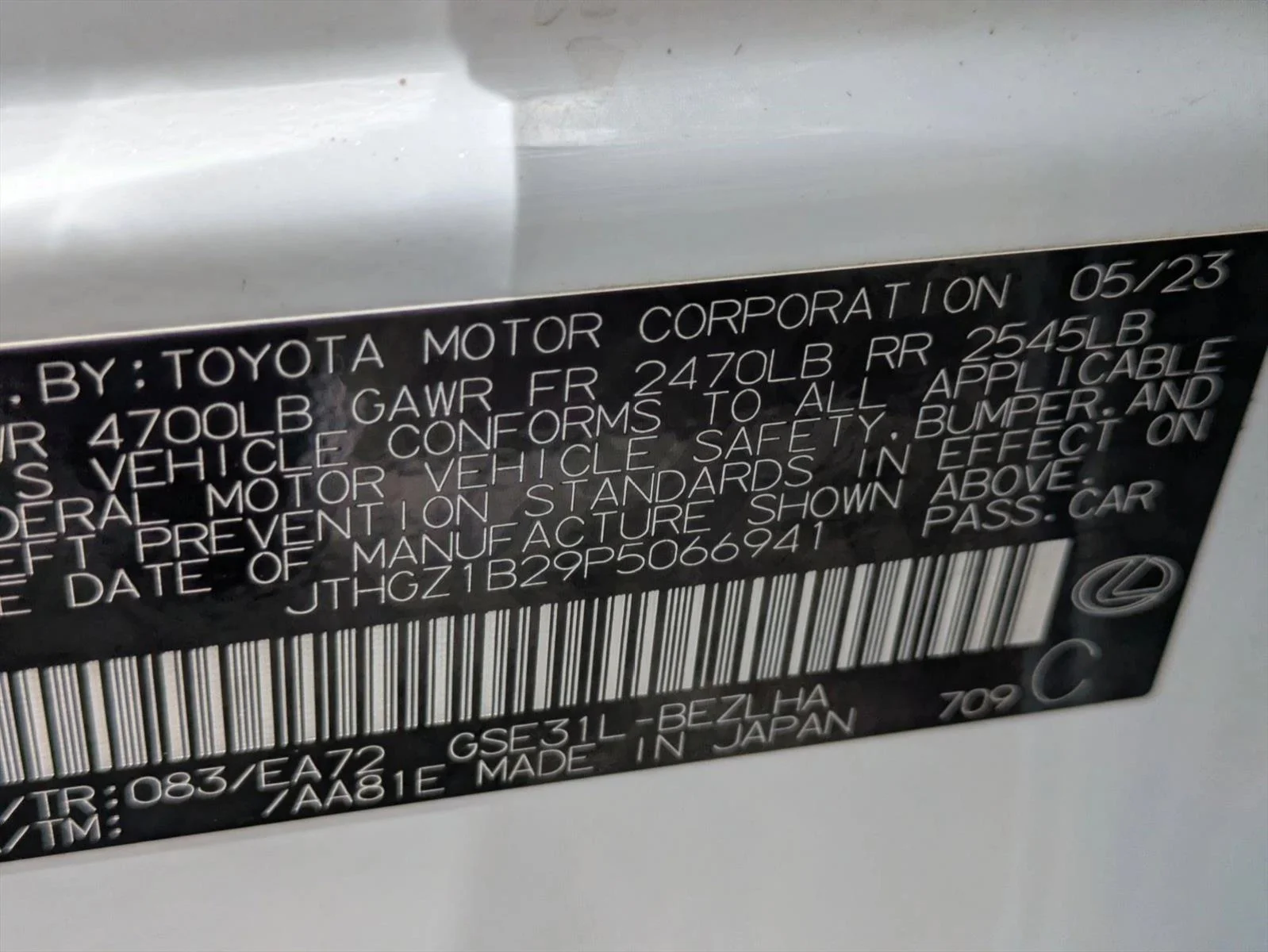 Certified Used 2023 Ultra White Lexus F SPORT image 24