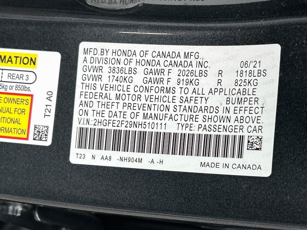 Certified Used 2022 Meteorite Gray Metallic Honda LX image 29
