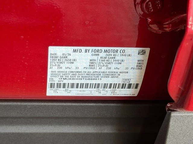 New 2026 Rapid Red Metallic Tinted Clearcoat Ford Platinum image 40