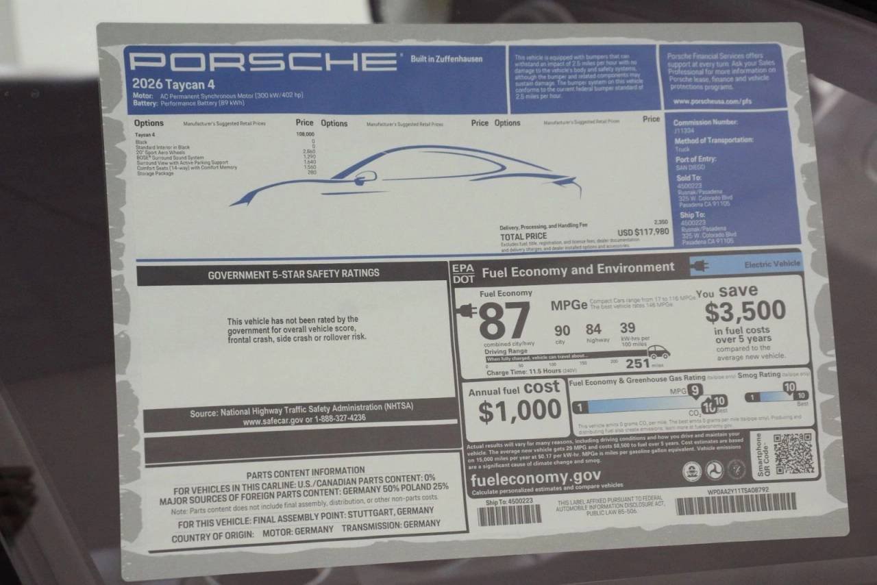 Certified Used 2026 Black Porsche 4 image 25