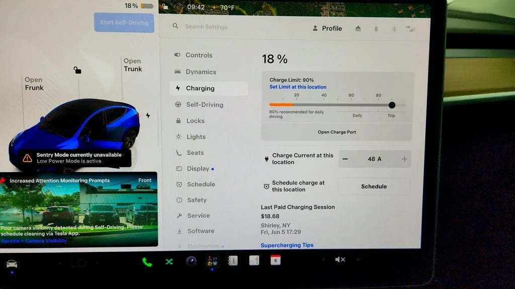 Used 2024 Deep Blue Metallic Tesla Long Range AWD w/ Full Self-Driving & Aero Disc Wheel Covers image 19