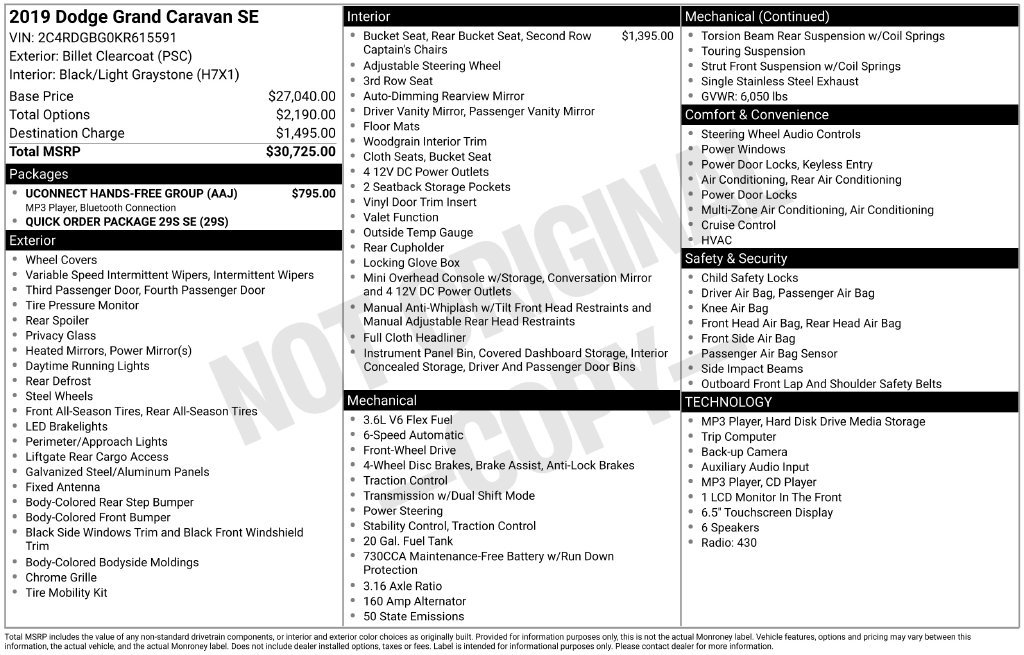 Used 2019 Silver Dodge SE image 6