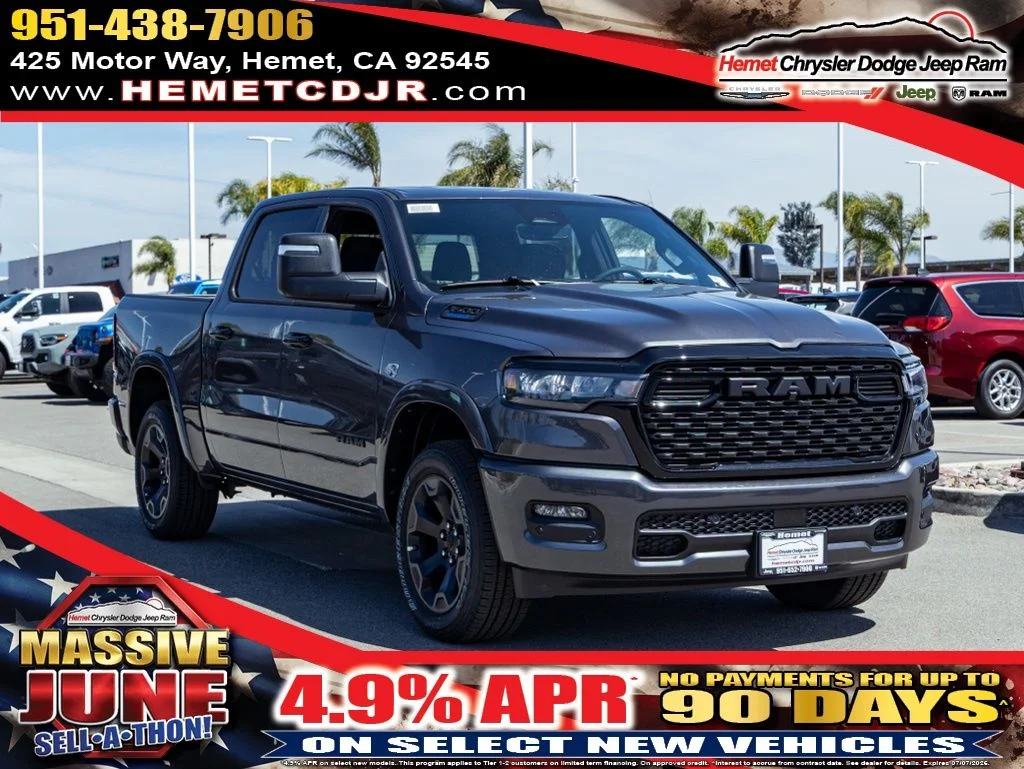 New 2026 Granite Crystal Metallic Clear-Coat Exterior Paint RAM Big Horn Night Edition image 1