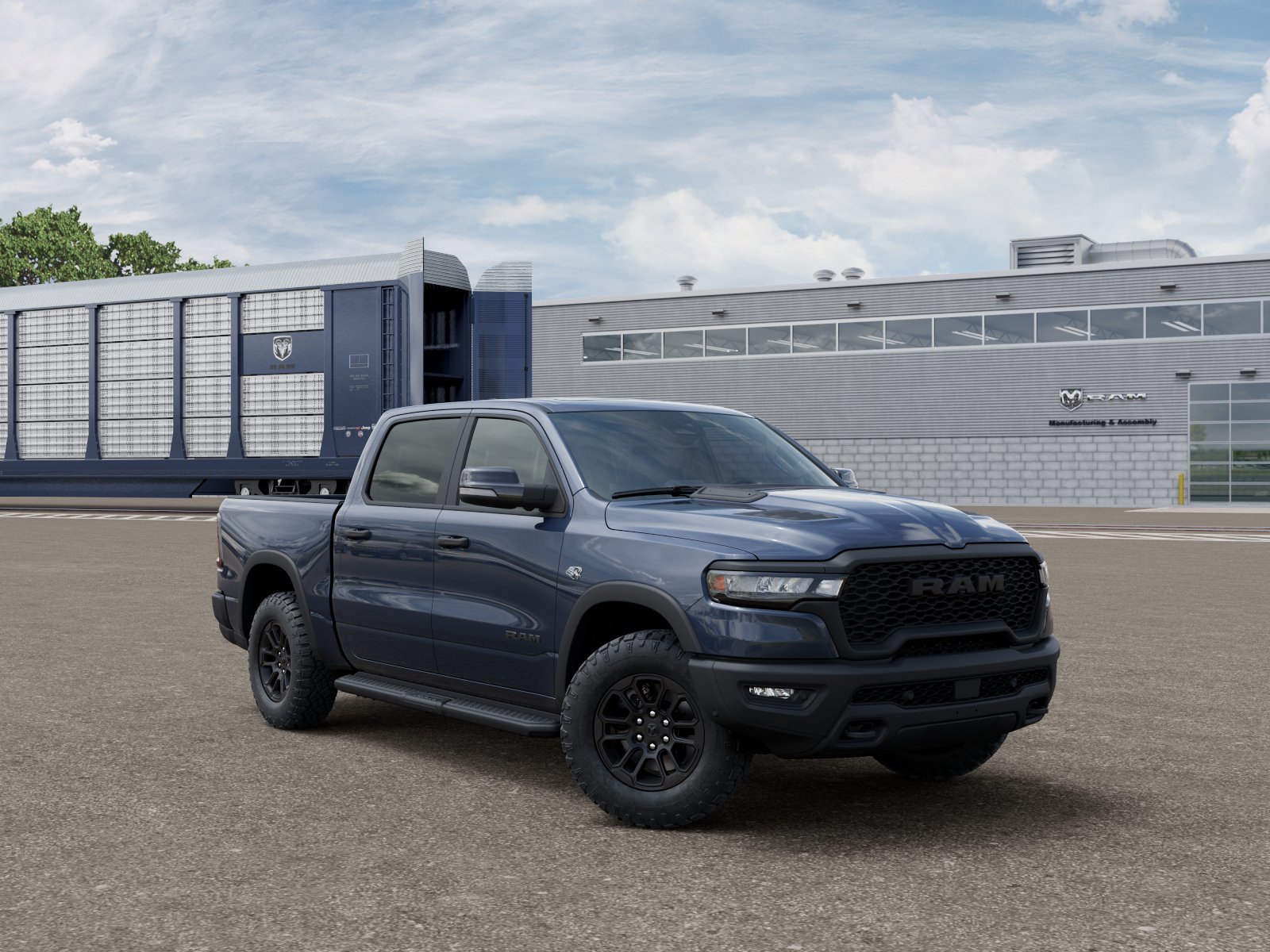 New 2026 Forged Blue Metallic Exterior Paint RAM Rebel image 3