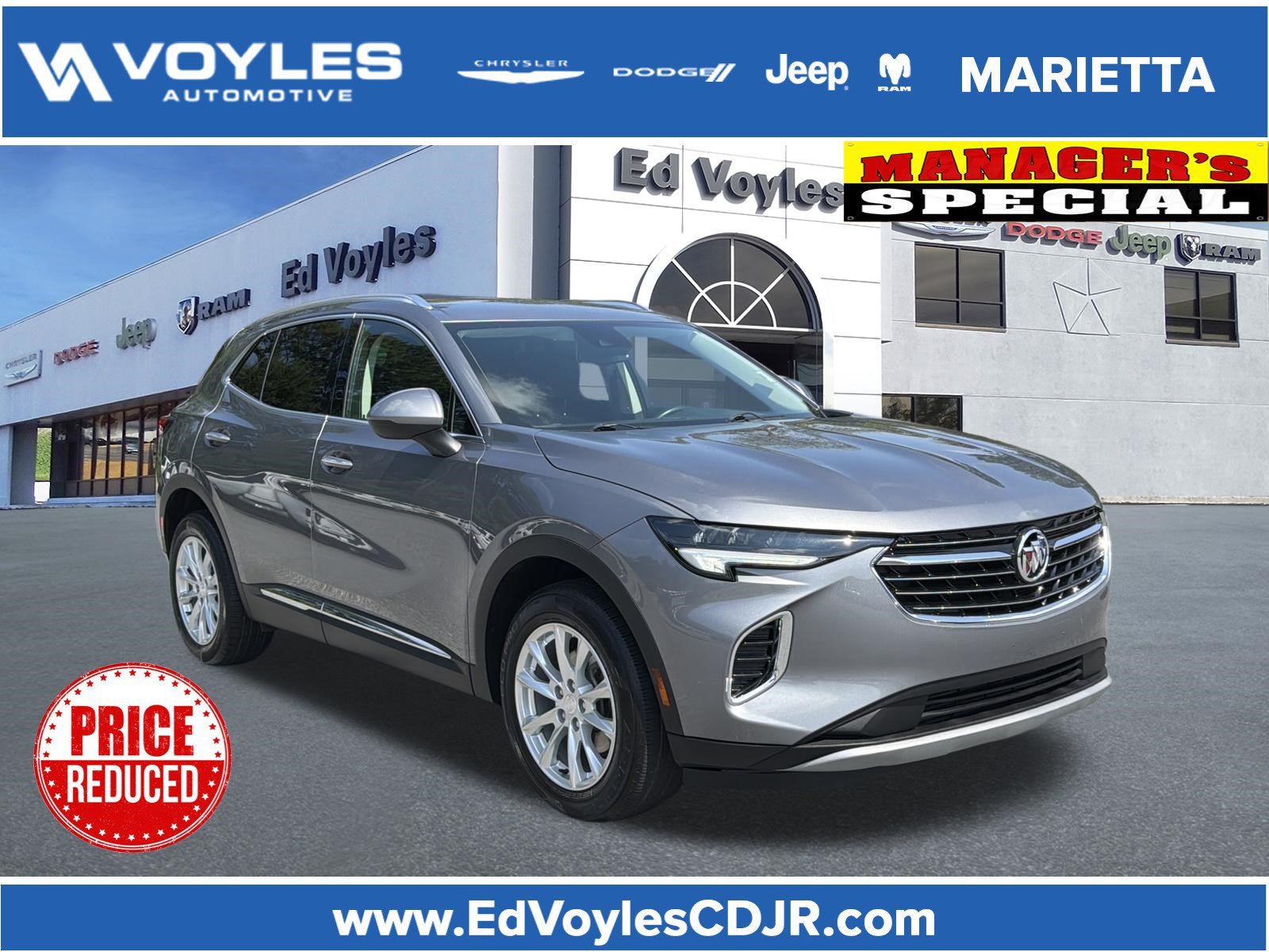 Used 2021 Satin Steel Metallic Buick Preferred image 1