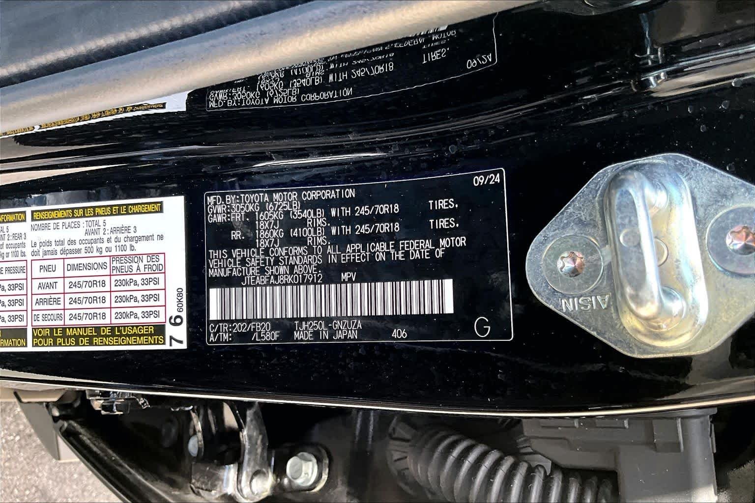 Used 2024 Black Toyota 1958 image 34