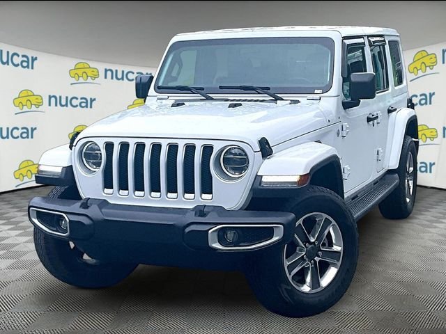 Used 2021 Bright White Clearcoat Jeep Unlimited Sahara image 12