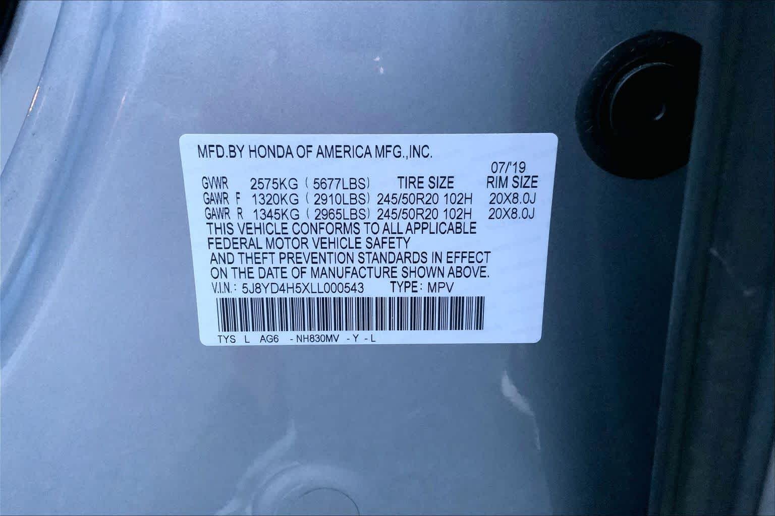 Used 2020 Lunar Silver Metallic Acura w/Technology Pkg image 29
