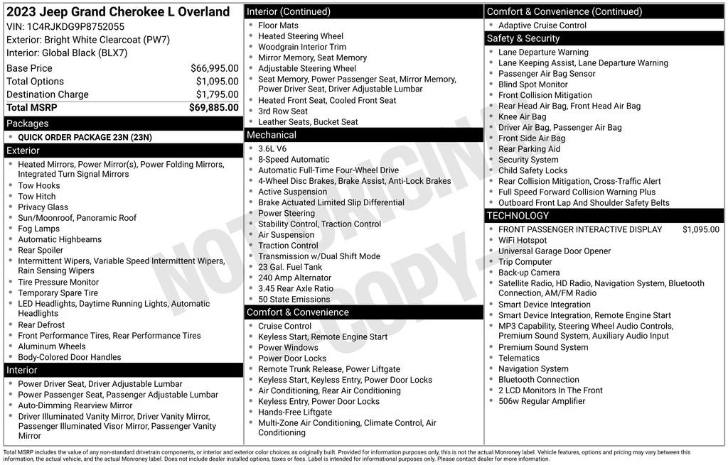 Used 2023 White Jeep Overland image 37