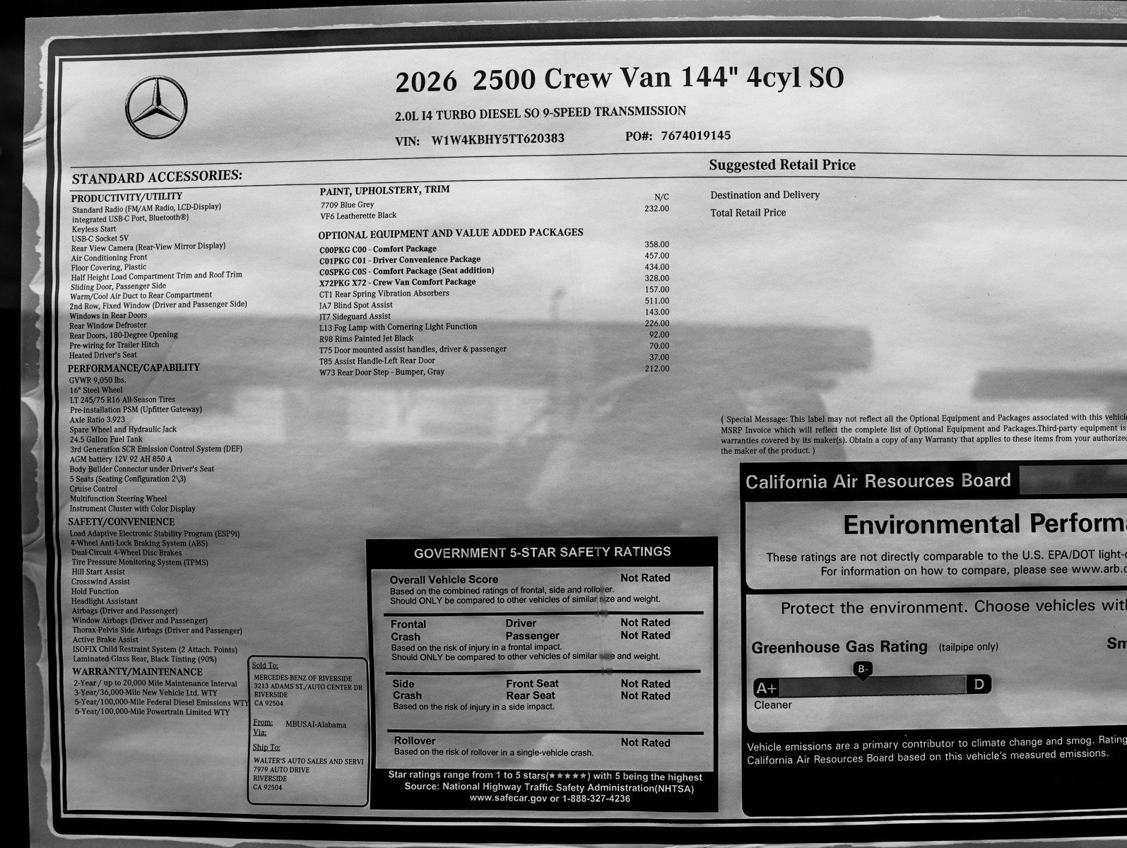 New 2026 Blue Gray Mercedes-Benz 2500 Standard Roof I4 Diesel 144 RWD image 27
