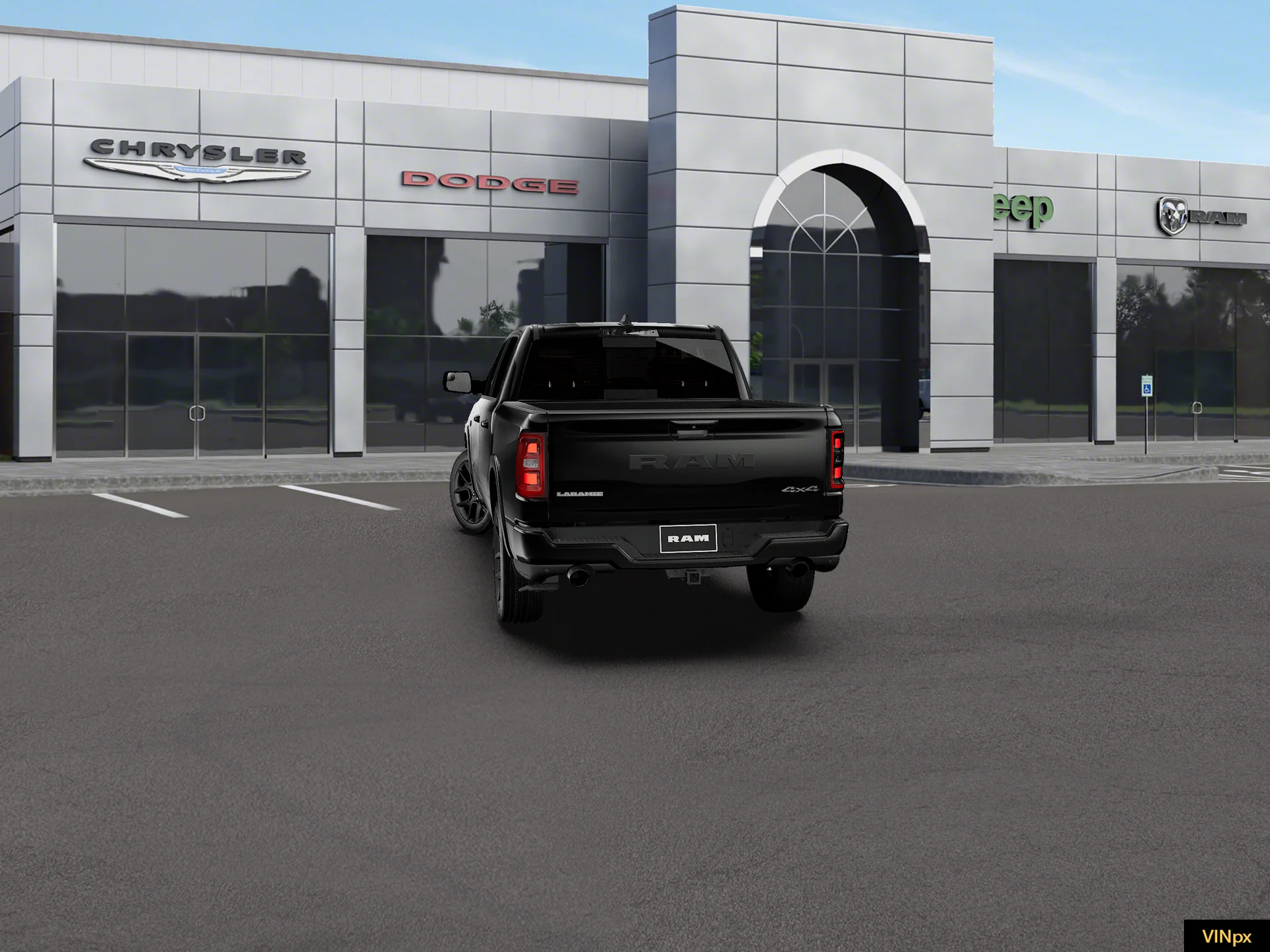New 2027 Diamond Black Crystal Pearl-Coat Exterior Paint RAM Laramie image 13