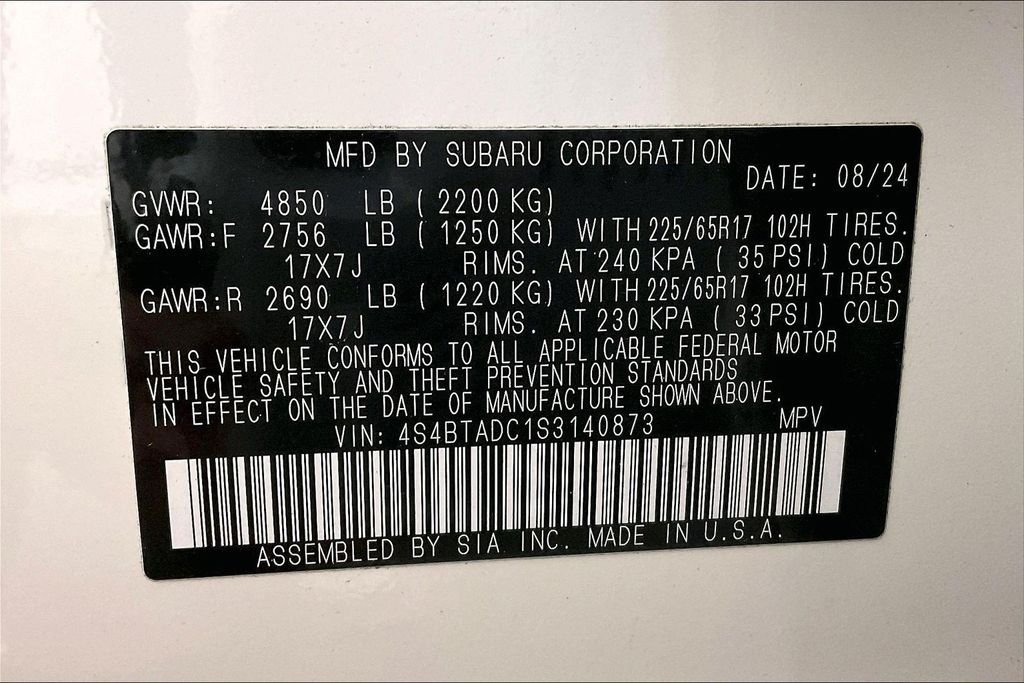 Used 2025 White Subaru Premium image 40