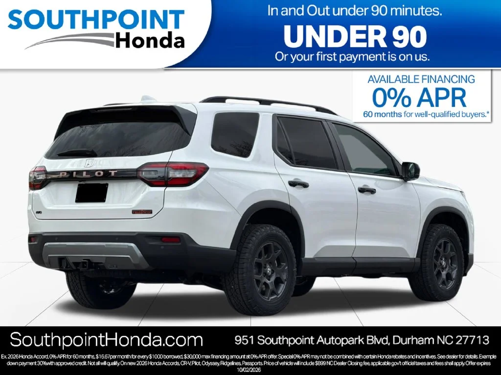 New 2026 Platinum White Pearl Honda TrailSport image 3