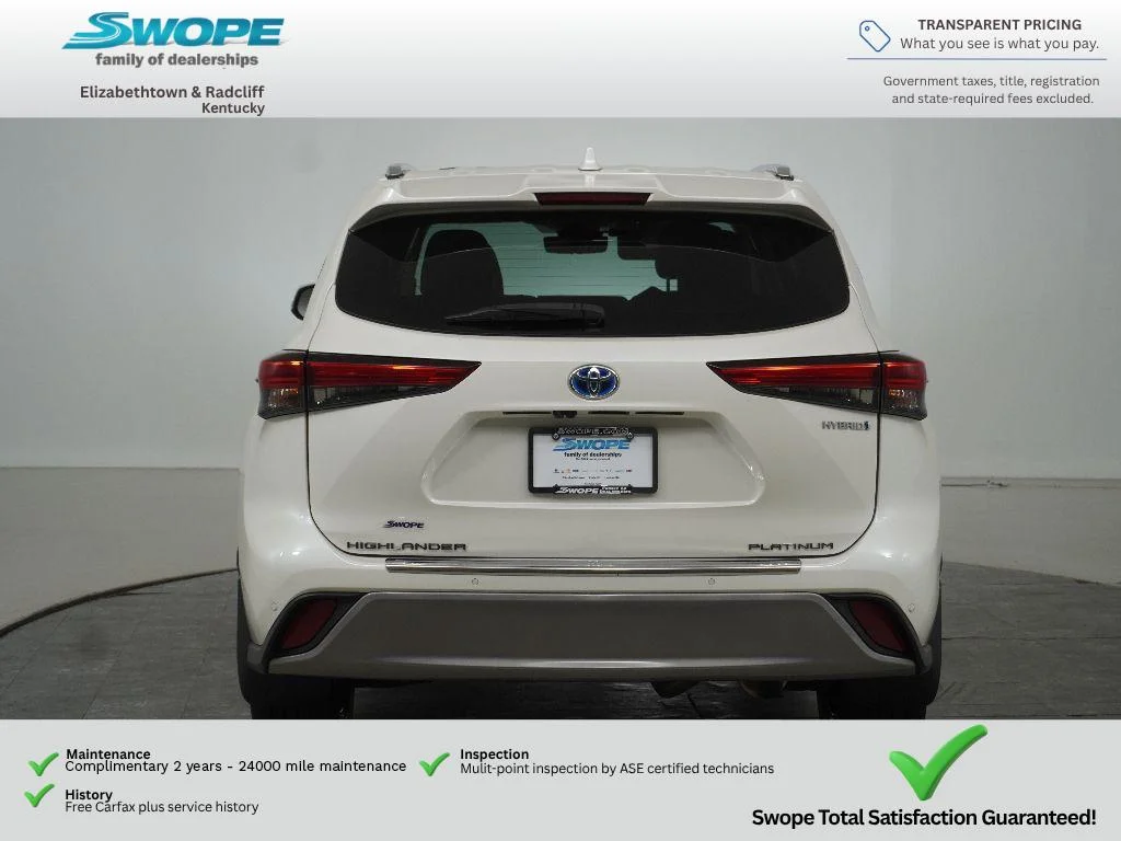 Used 2021 Blizzard Pearl Toyota Hybrid Platinum image 4