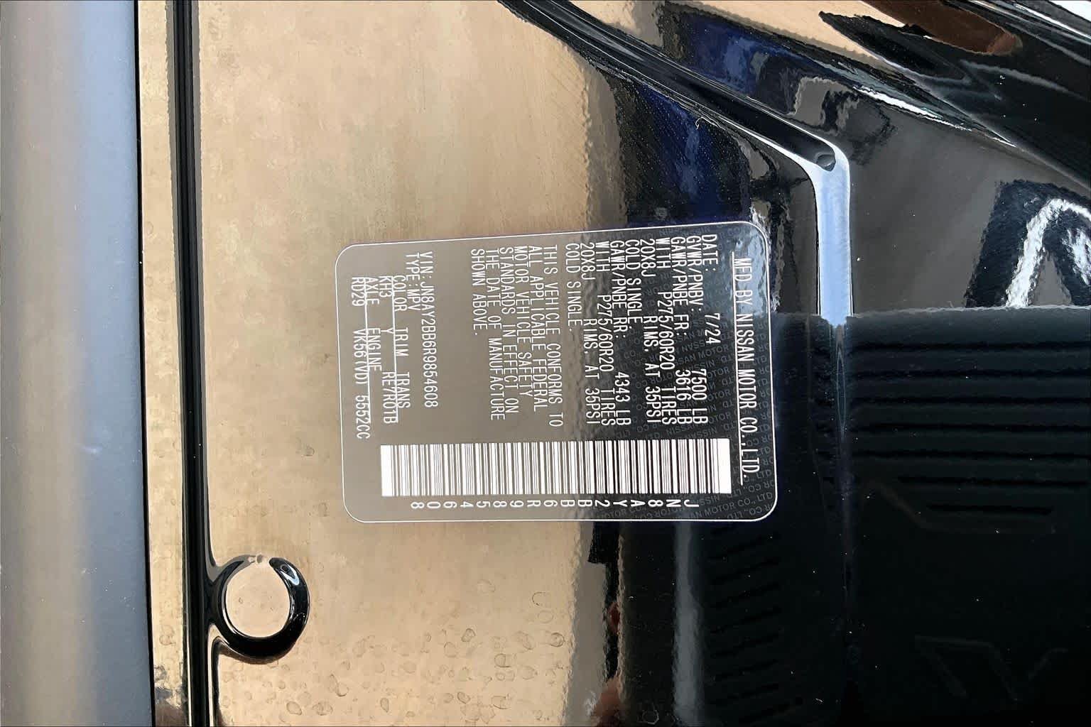Certified Used 2024 Super Black Nissan SL image 32