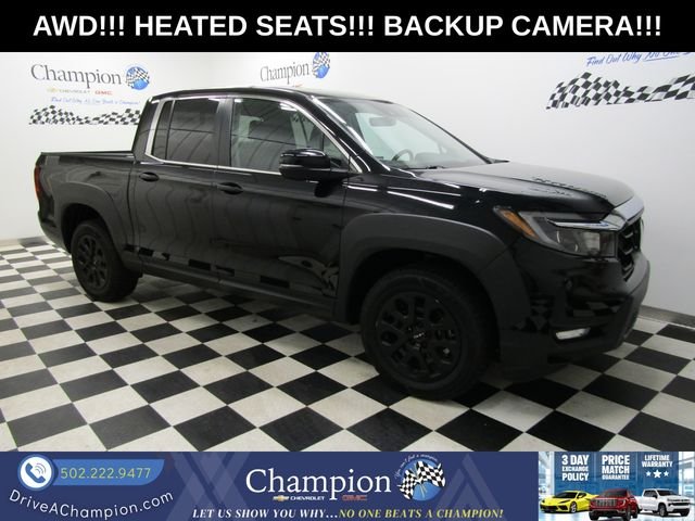 Black 2023 Honda Ridgeline RTL AWD Pickup Truck All-Wheel Drive