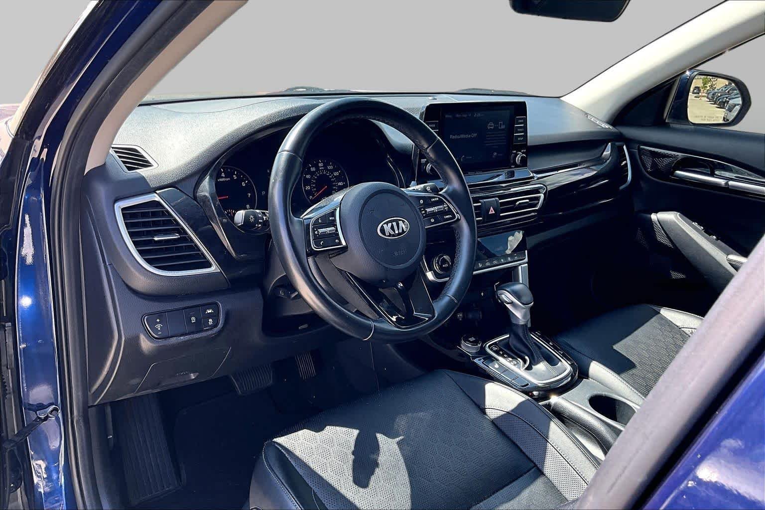 Used 2021 Dark Ocean Blue Kia EX image 16