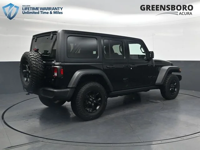 Used 2022 Black Clearcoat Jeep Unlimited Willys image 5