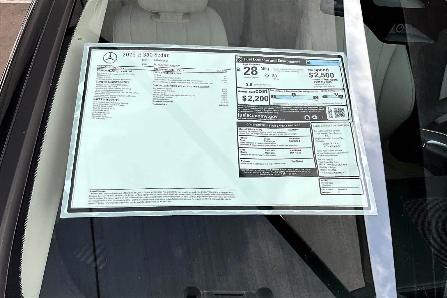 New 2026 Black Mercedes-Benz E 350 image 22