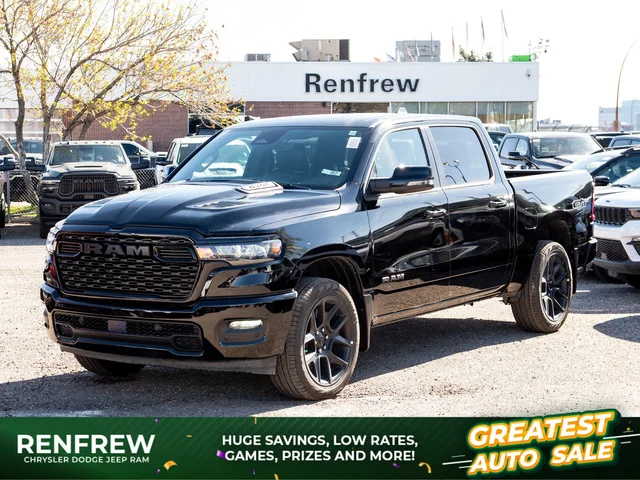 2026 RAM 1500 Sport GT Night* Crew Cab 4x4, Level 1 Equip Group, Panoramic Sunroof