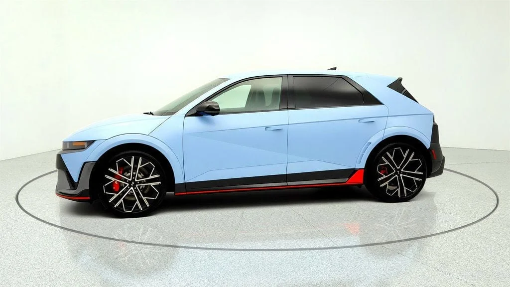 Used 2025 Performance Blue Matte Hyundai AWD image 8