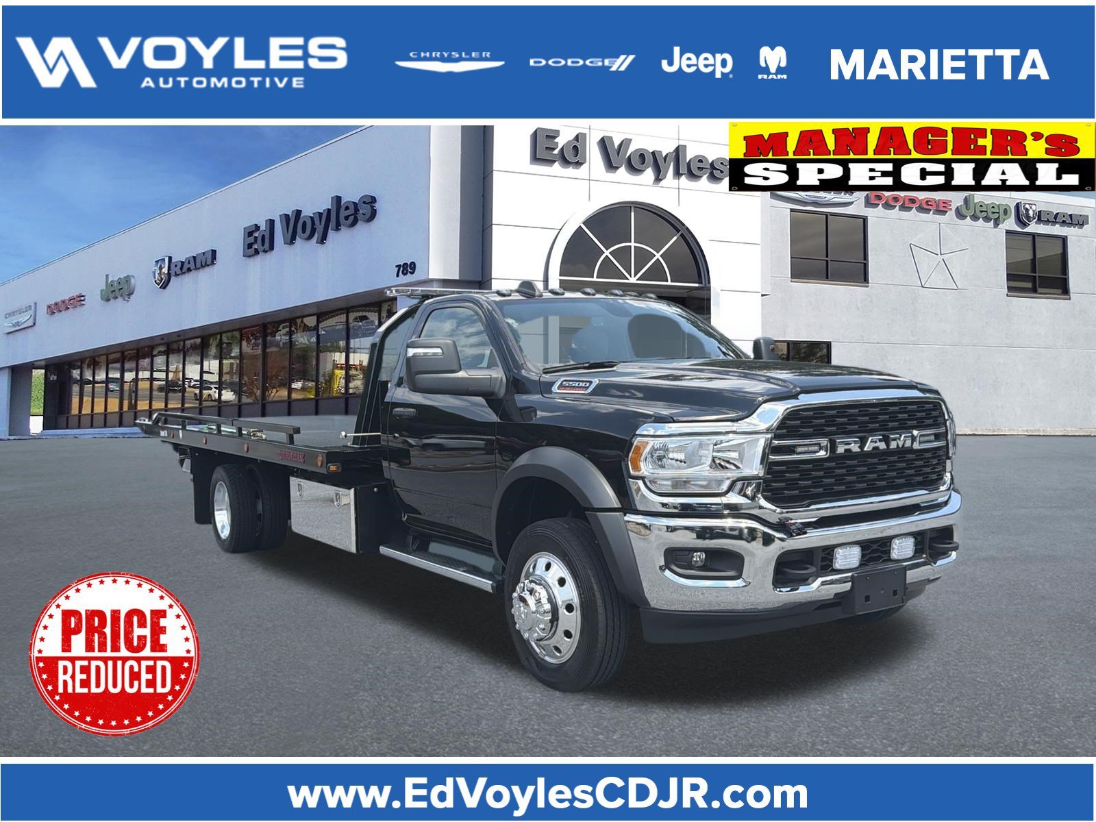 New 2024 Diamond Black Crystal Pearlcoat Ram SLT image 1