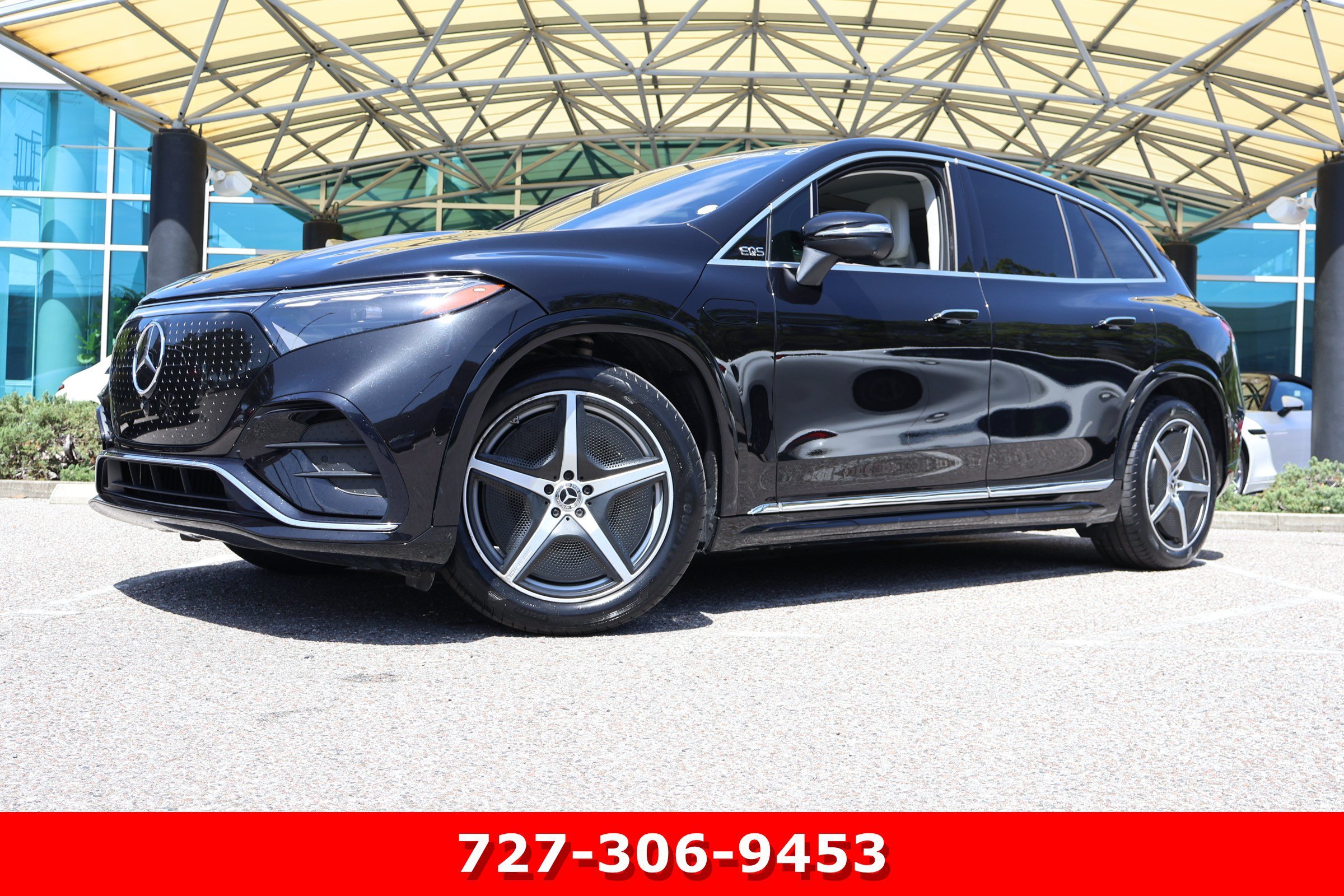 Certified Used 2023 Obsidian Black Metallic Mercedes-Benz EQS 580 image 1