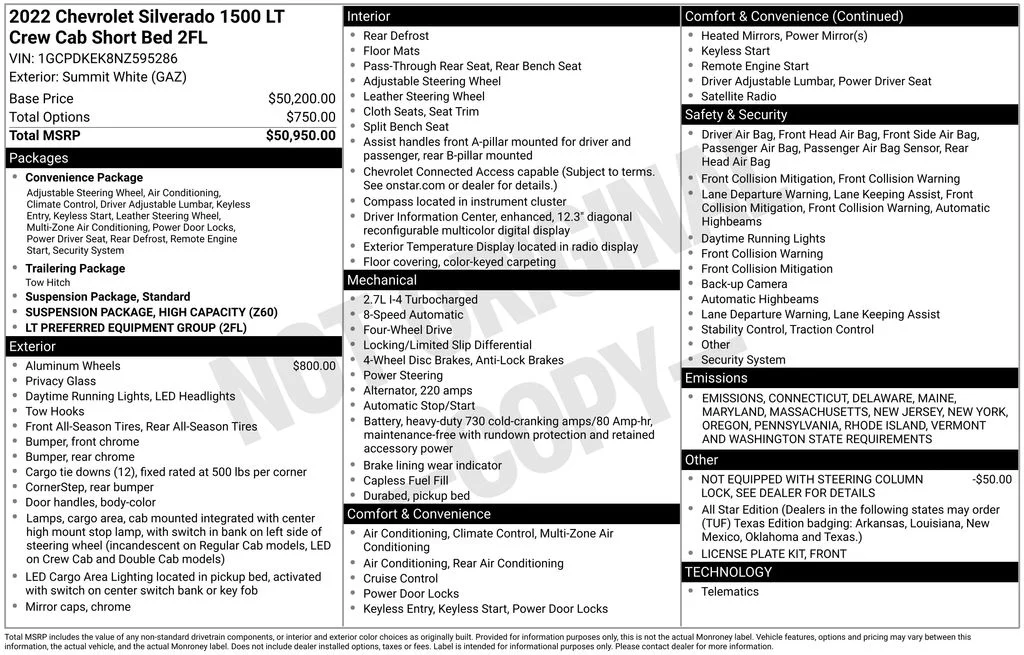 Used 2022 White Chevrolet LT image 17