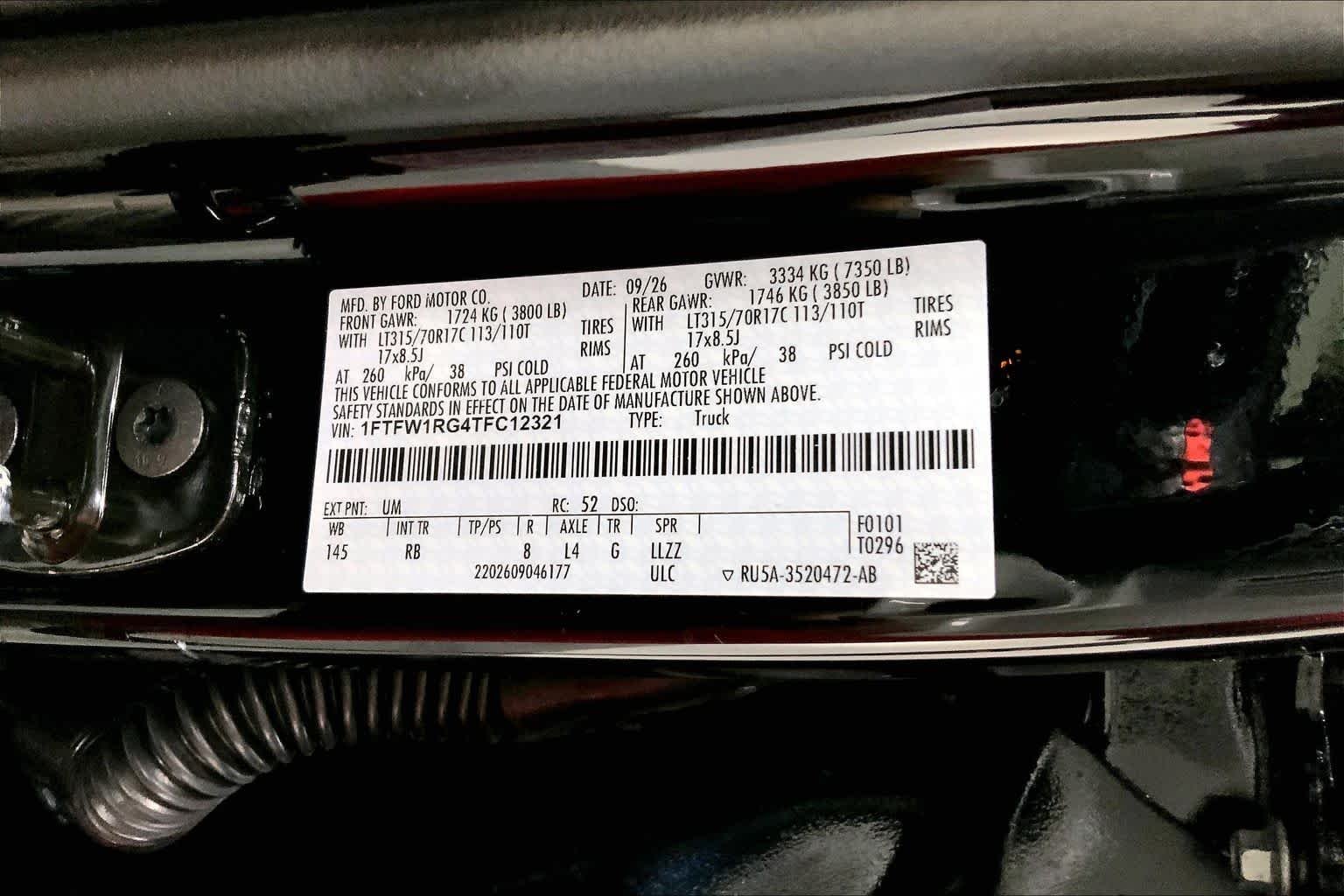 New 2026 Agate Black Metallic Ford Raptor® image 19