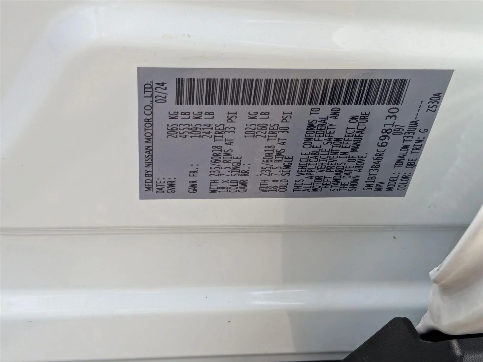Used 2024 Everest White Pearl Nissan SV image 43