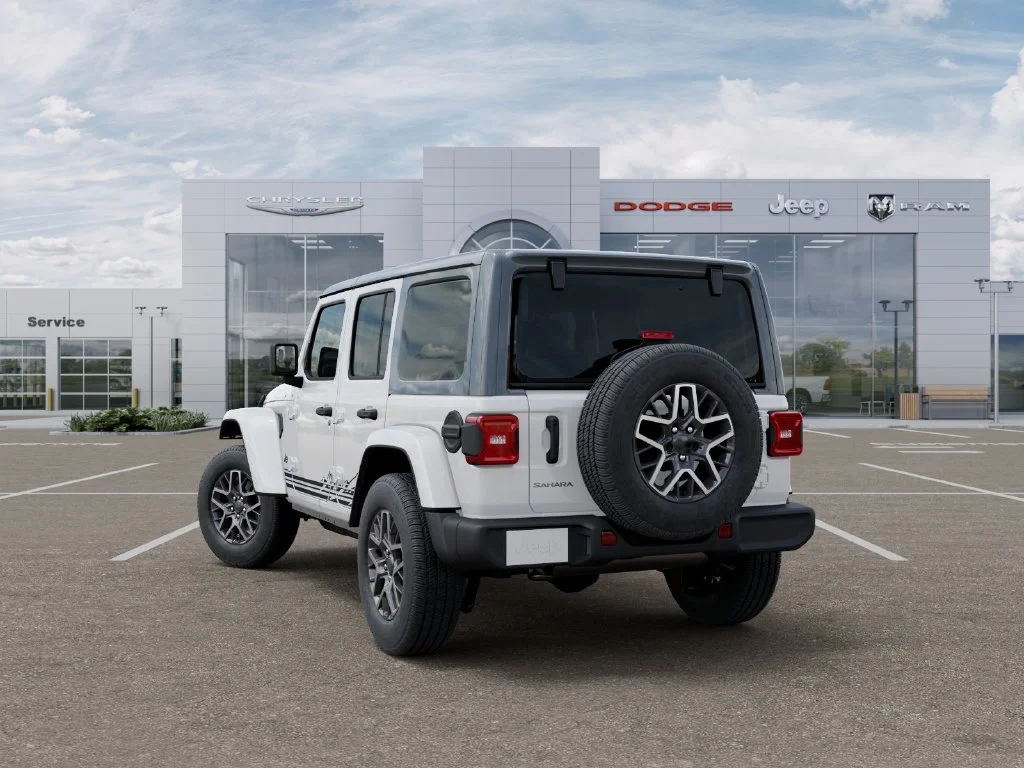 New 2026 Bright White Clear-Coat Exterior Paint Jeep Sahara image 3