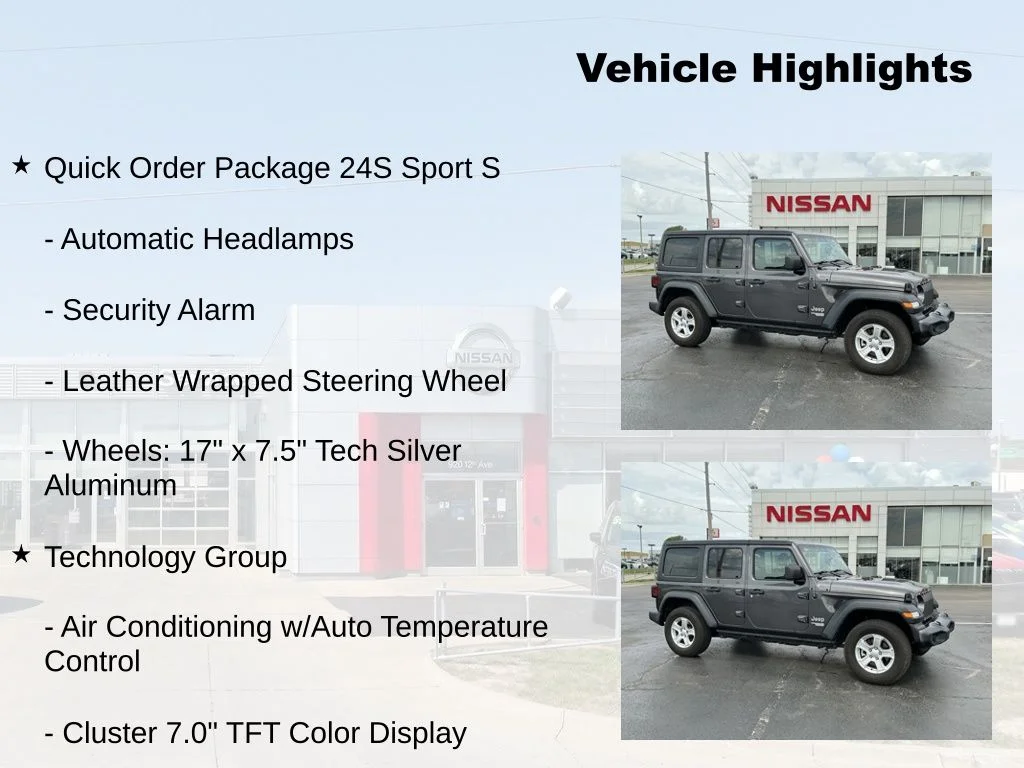 Certified Used 2018 Gray Jeep Unlimited Sport S image 4