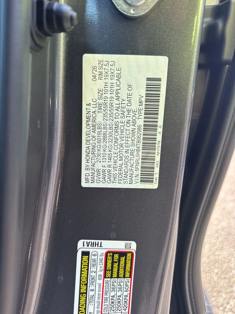 New 2026 Modern Steel Metallic Honda Touring image 23