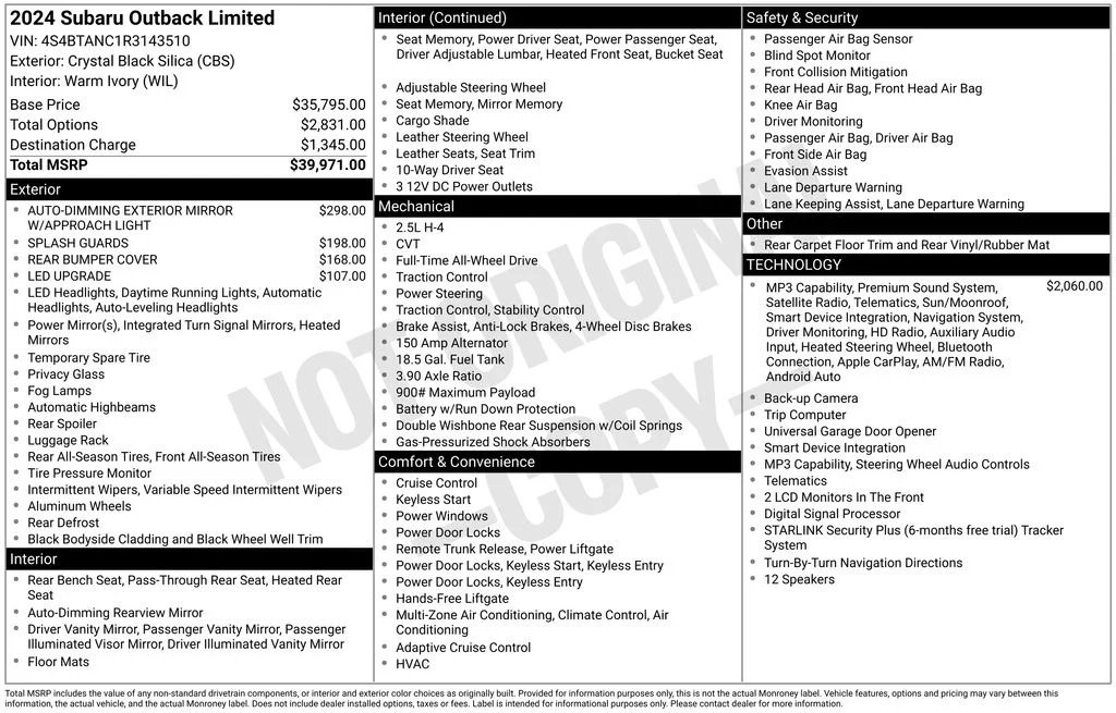 Used 2024 Black Subaru Limited image 5