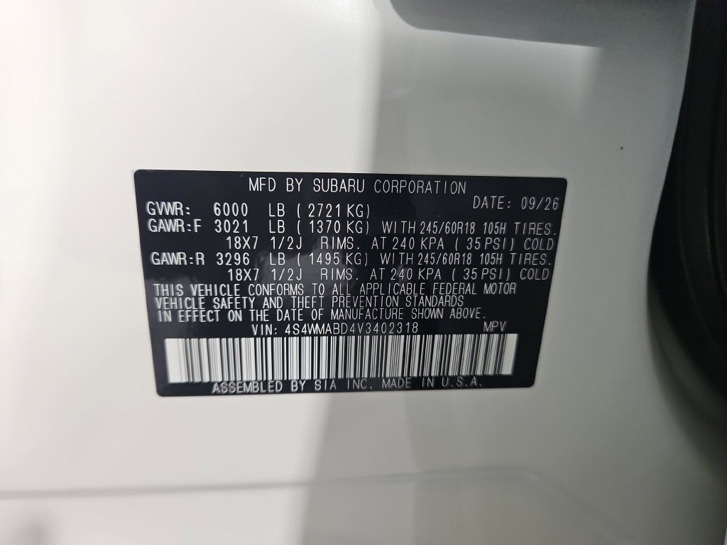 New 2027 White Subaru Premium image 28