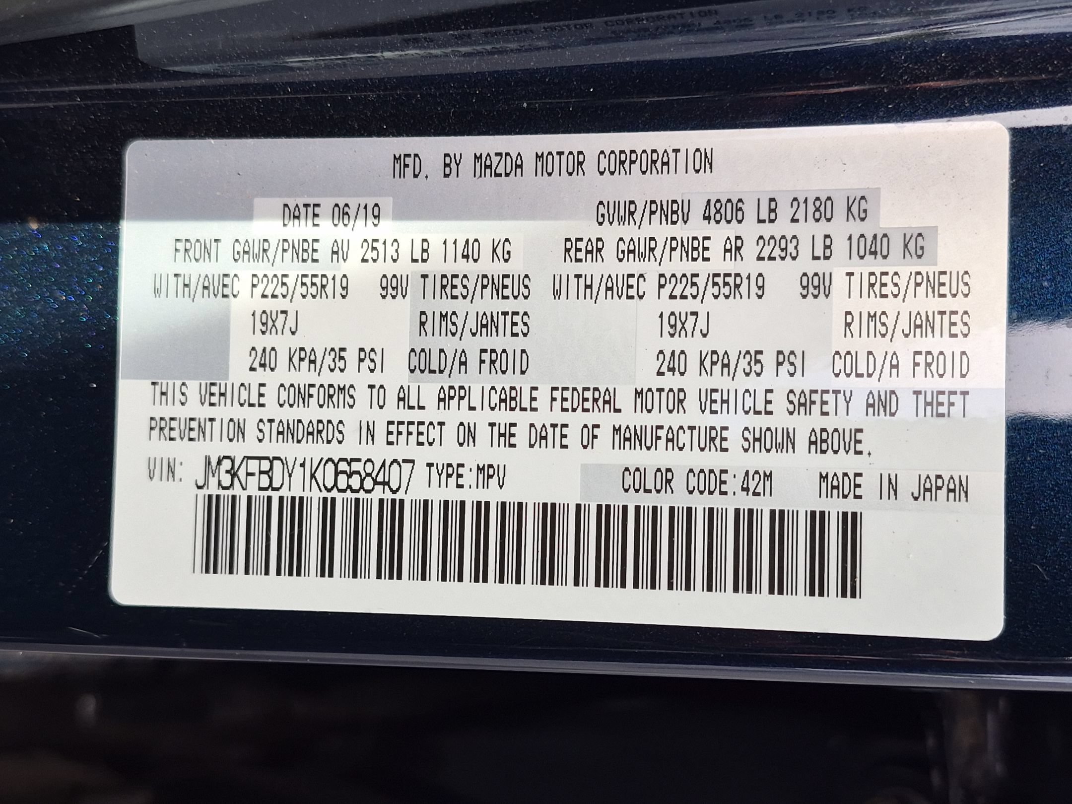 Used 2019 Deep Crystal Blue Mica Mazda Grand Touring Reserve image 37